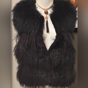 Black Fur Vest